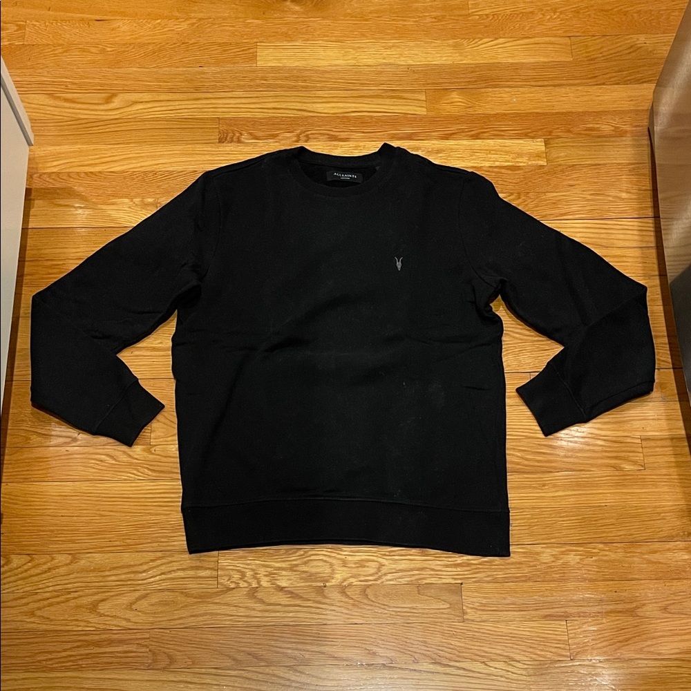 All Saints Raven Crew Neck Ramskull Sweatshirt